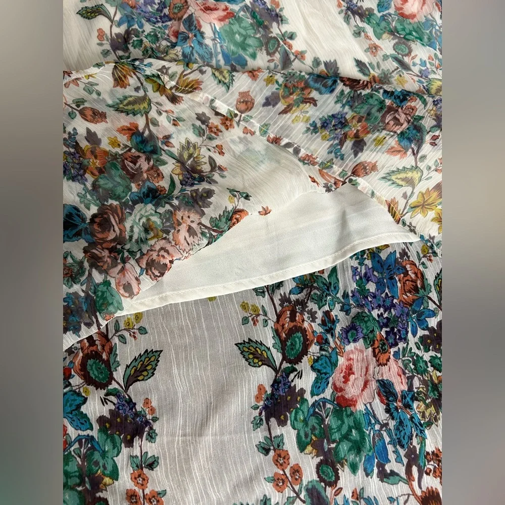 Lucky Brand Floral Maxi Dress - Cream and Blue 100% viscosa - Picture 7 of 10